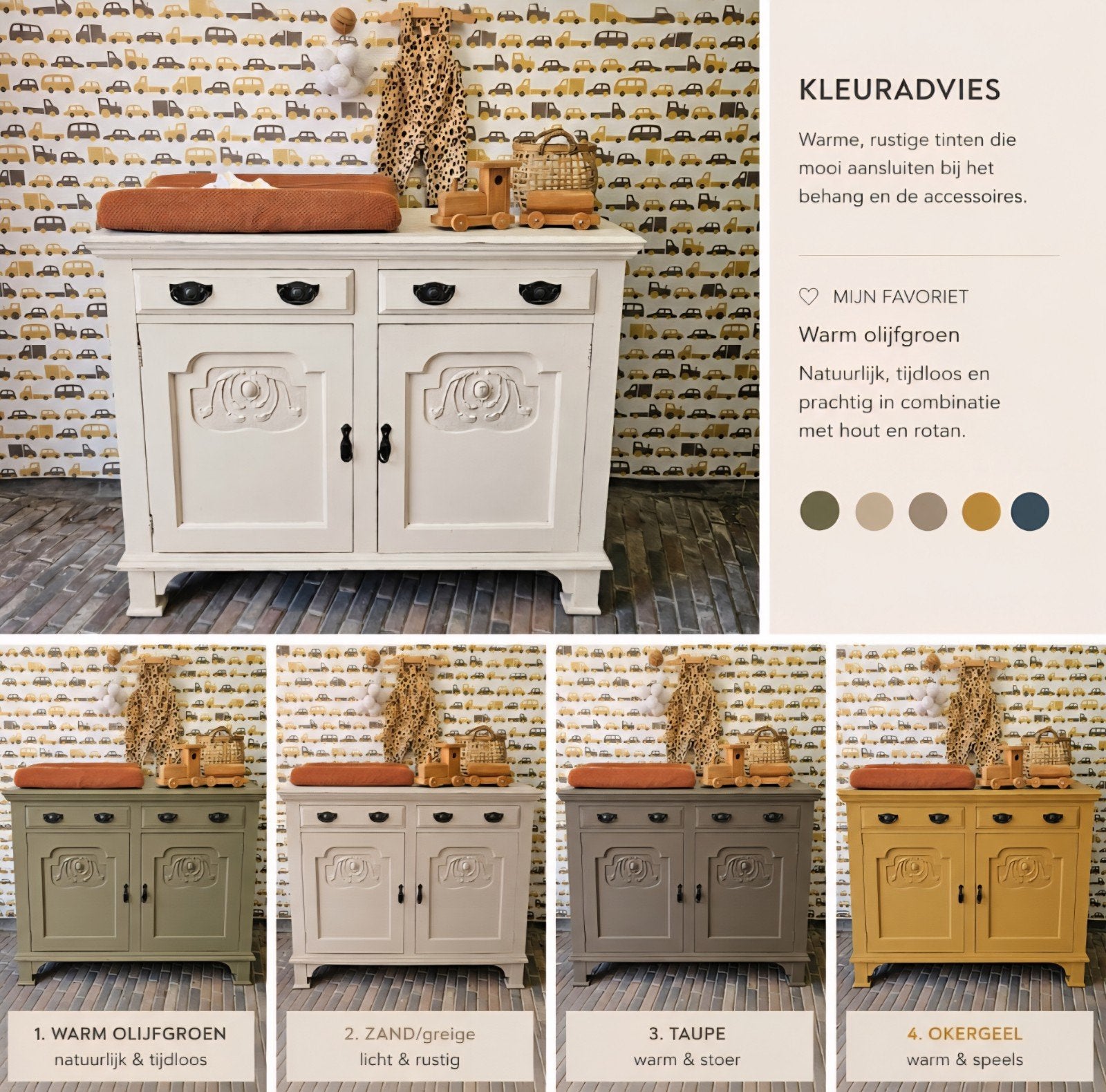 leuke vintage commode/dressoir, Ophalen, Zo goed als nieuw, Minder dan 50 cm, 105 cm of meer