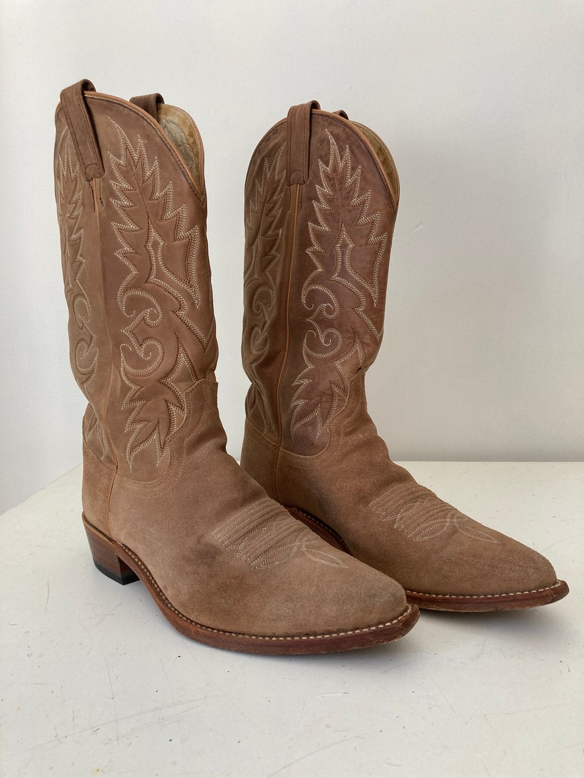 Western/cowboy suede Dan Post laarzen maat 42, Kleding | Heren, Bruin, Boots, Ophalen of Verzenden, Gedragen