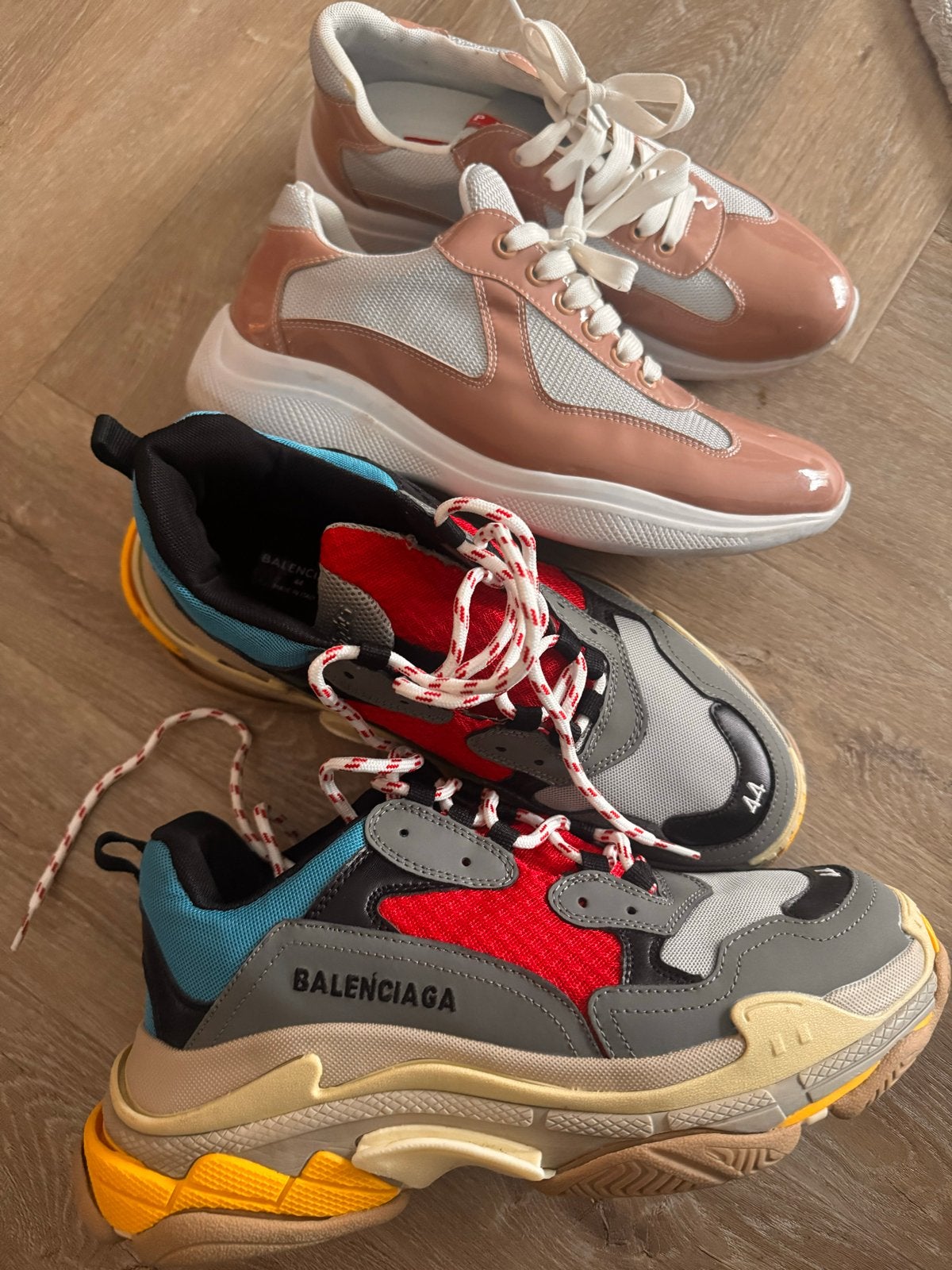 Balenciaga Triple S & Prada Cloudbust Thunder Sneakers, Overige kleuren, Ophalen of Verzenden, Sneakers of Gympen, Zo goed als nieuw