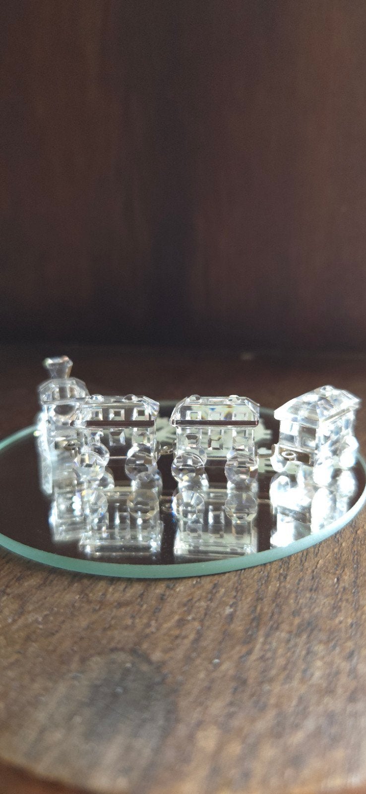 Prachtige Complete Swarovski Mini Treinset met spiegel, Ophalen of Verzenden, Zo goed als nieuw, Figuurtje