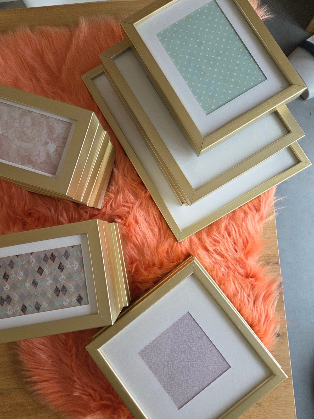 Set van 21 gouden Ribba fotolijsten met glas, Ophalen, Overige materialen, Gebruikt, Fotolijst