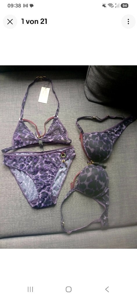 New Marlies Dekkers Unpaded Leopard Bra M + briefs + 2nd bra, Ophalen of Verzenden, Bruin, BH