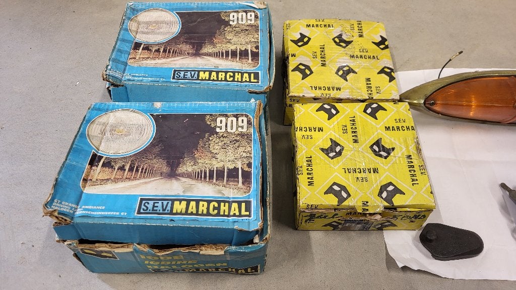 lege originele dozen van S.E.V. Marchal vintage auto lampen, Ophalen of Verzenden, Gebruikt
