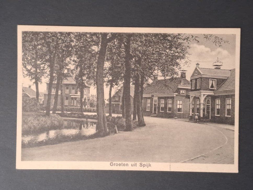 Spijk Groningen Zicht op de Dorpskern 1931, Verzenden, 1920 tot 1940, Gelopen, Groningen