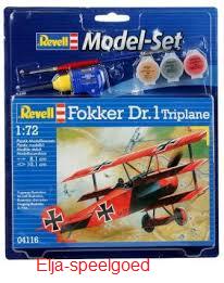 Revell 1:72 Fokker Dr. 1 RodeBaron 64116 modelbouw vliegtuig, 1:72 tot 1:144, Revell, Nieuw, Ophalen of Verzenden
