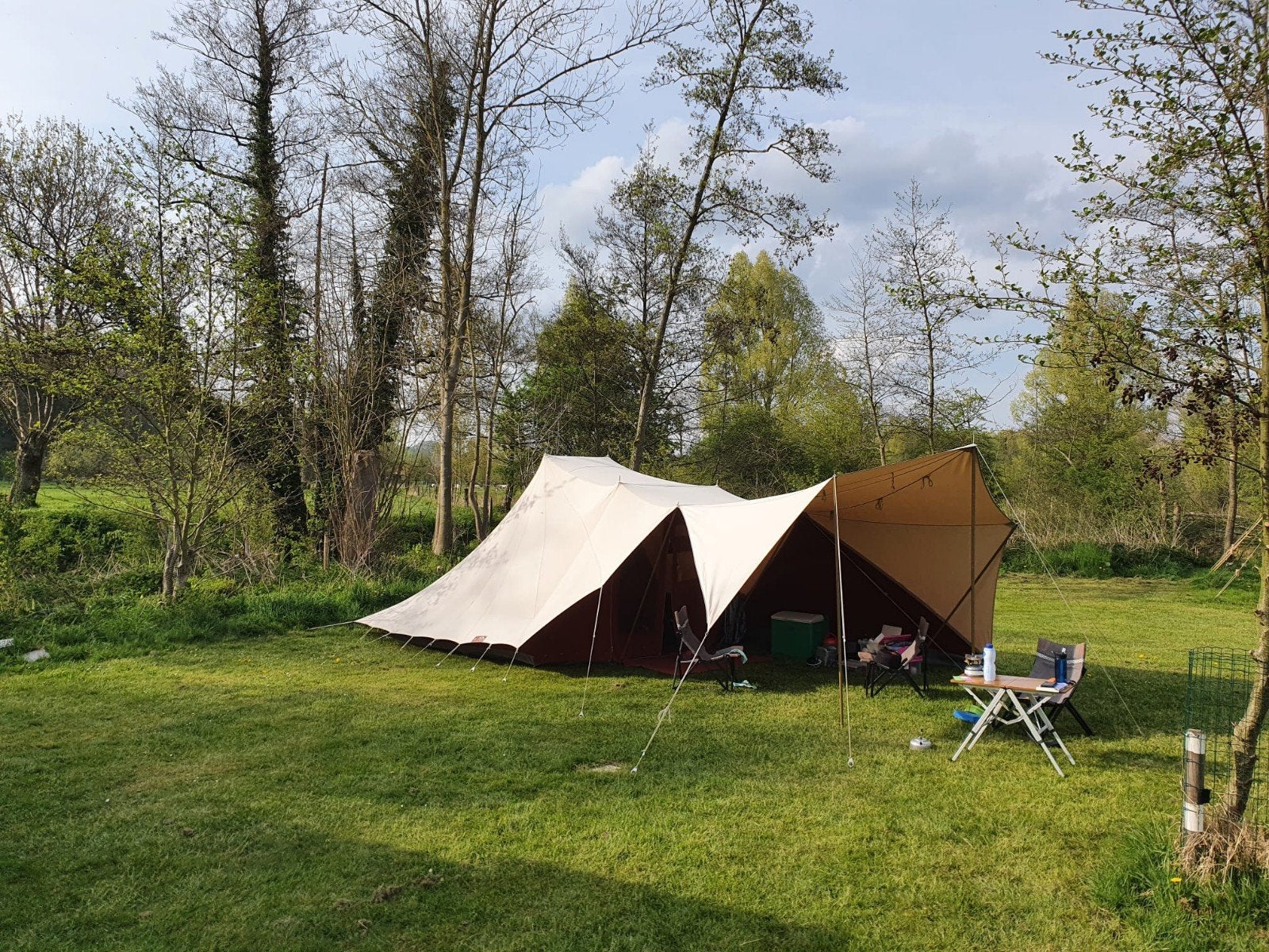 so tent Musha 1Pole Hecht International 303370112-HE Markise Farbe:Khaki und Weiß on awnings kids tent with mat