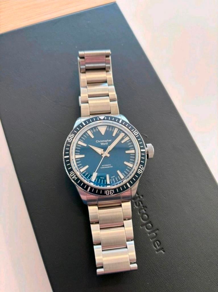 Zeldzame Christopher Ward C65 Darthmouth, Ophalen of Verzenden, Zo goed als nieuw, Staal, Overige merken