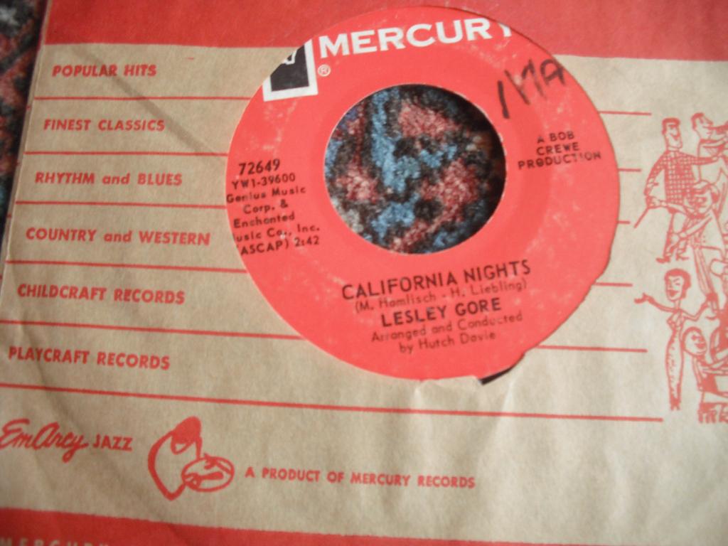 Lesley Gore - California Nights / I'm going out., Cd's en Dvd's, Vinyl Singles, Ophalen of Verzenden, Zo goed als nieuw, Pop