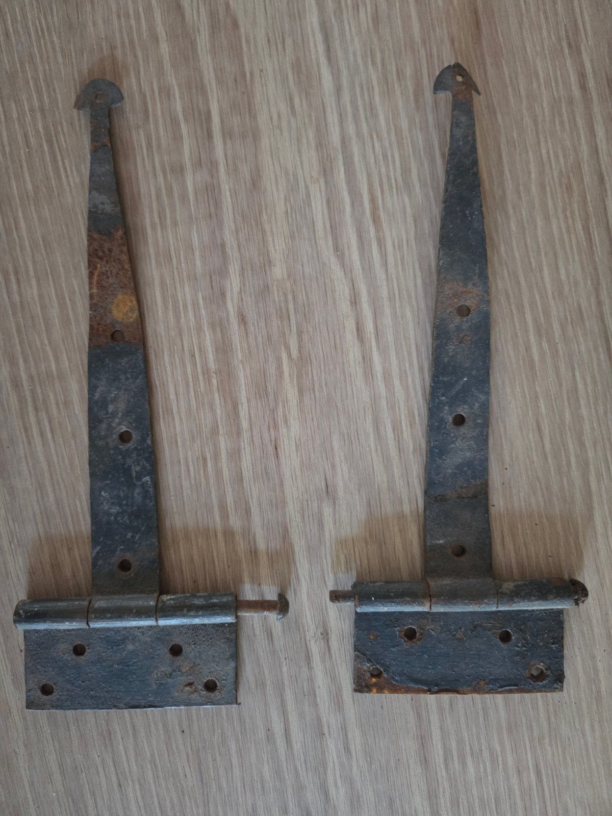 Antieke scharnieren - set van 2, Ophalen of Verzenden, Gebruikt, IJzer, Scharnier
