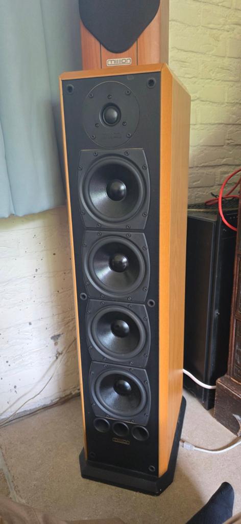 Mission 753 Vloerstaande Luidsprekers - Hoge Kwaliteit Audio, Audio, Tv en Foto, Luidsprekers, Ophalen, 120 watt of meer, Front, Rear of Stereo speakers