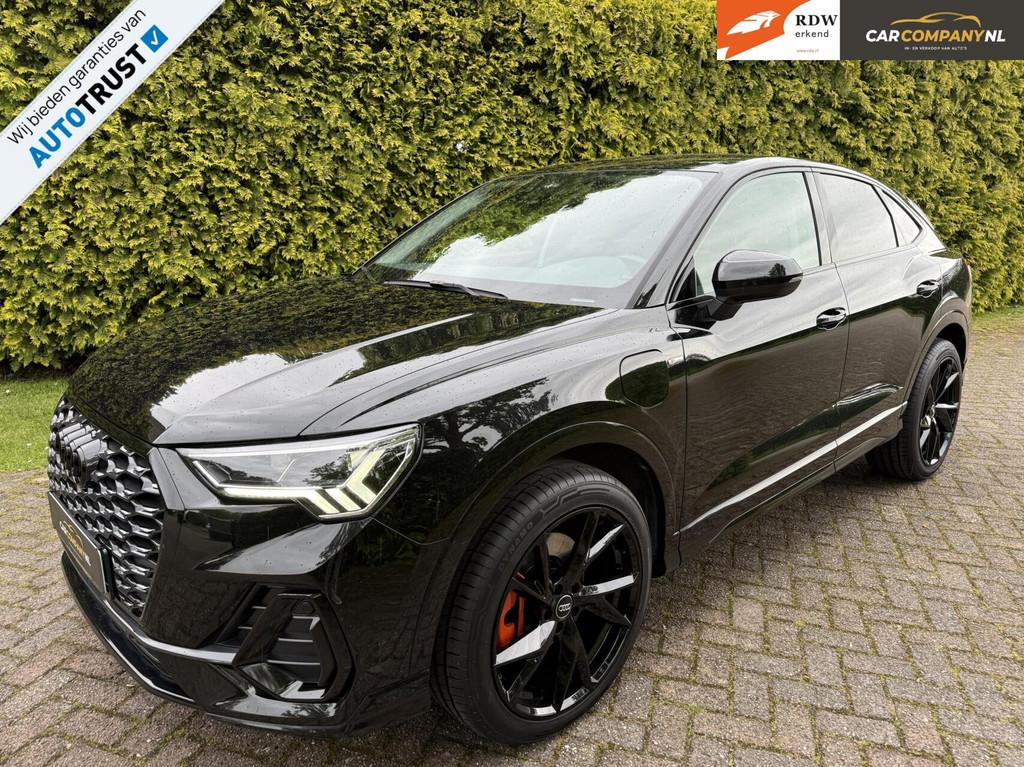 Audi Q3 Sportback|SLINE/Black edit.|Leder/alcan.| AppleCar, Auto's, Audi, Gebruikt, Zwart, Met garantie (alle), Zwart