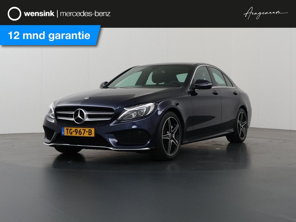 Mercedes-Benz C-klasse 180 Sport Edition | AMG | Stoelverwar, Auto's, Mercedes-Benz, Automaat, Blauw, Bedrijf, Sedan