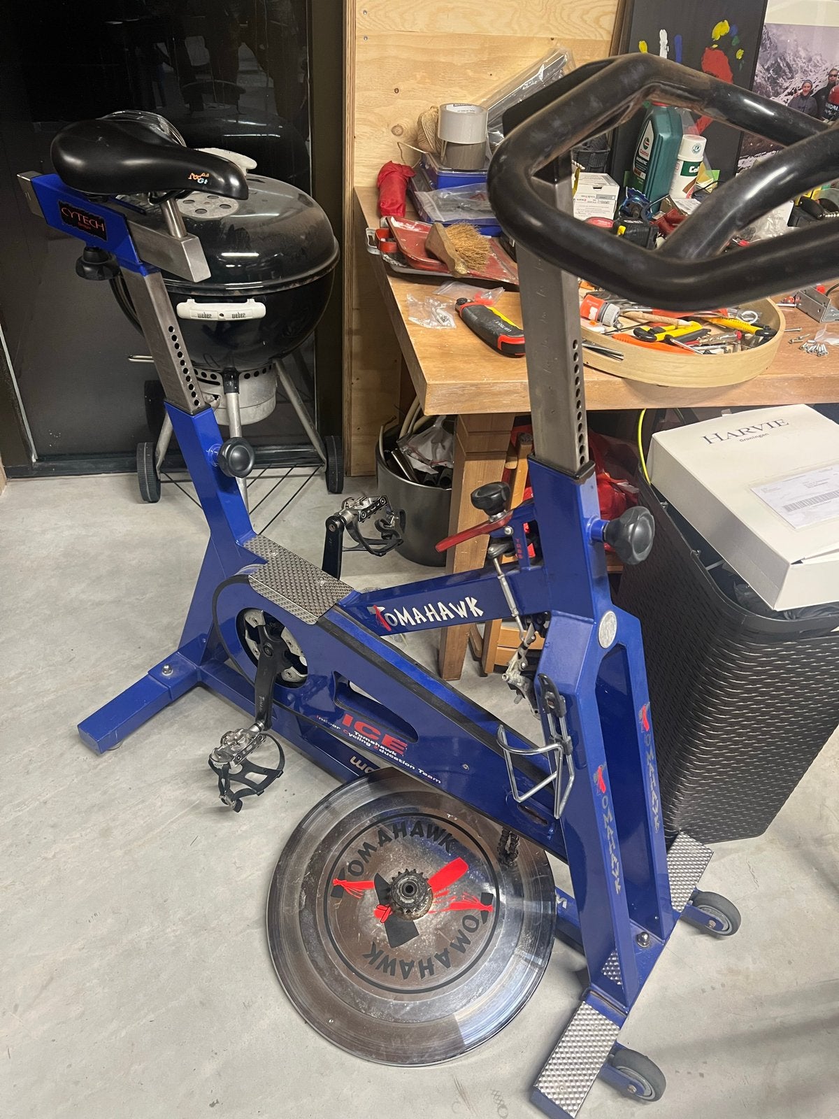 Tomahawk Spinningfiets, Sport en Fitness, Ophalen, Gebruikt, Spinningfiets, Metaal