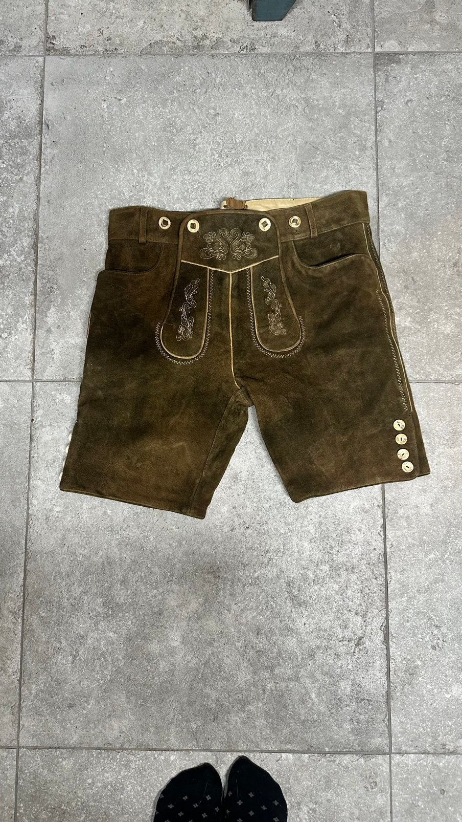 Alphorn heren Lederhose – maat 54 – echt leer kwaliteit, Kleding | Heren, Ophalen of Verzenden, Zo goed als nieuw, Maat 52/54 (L)