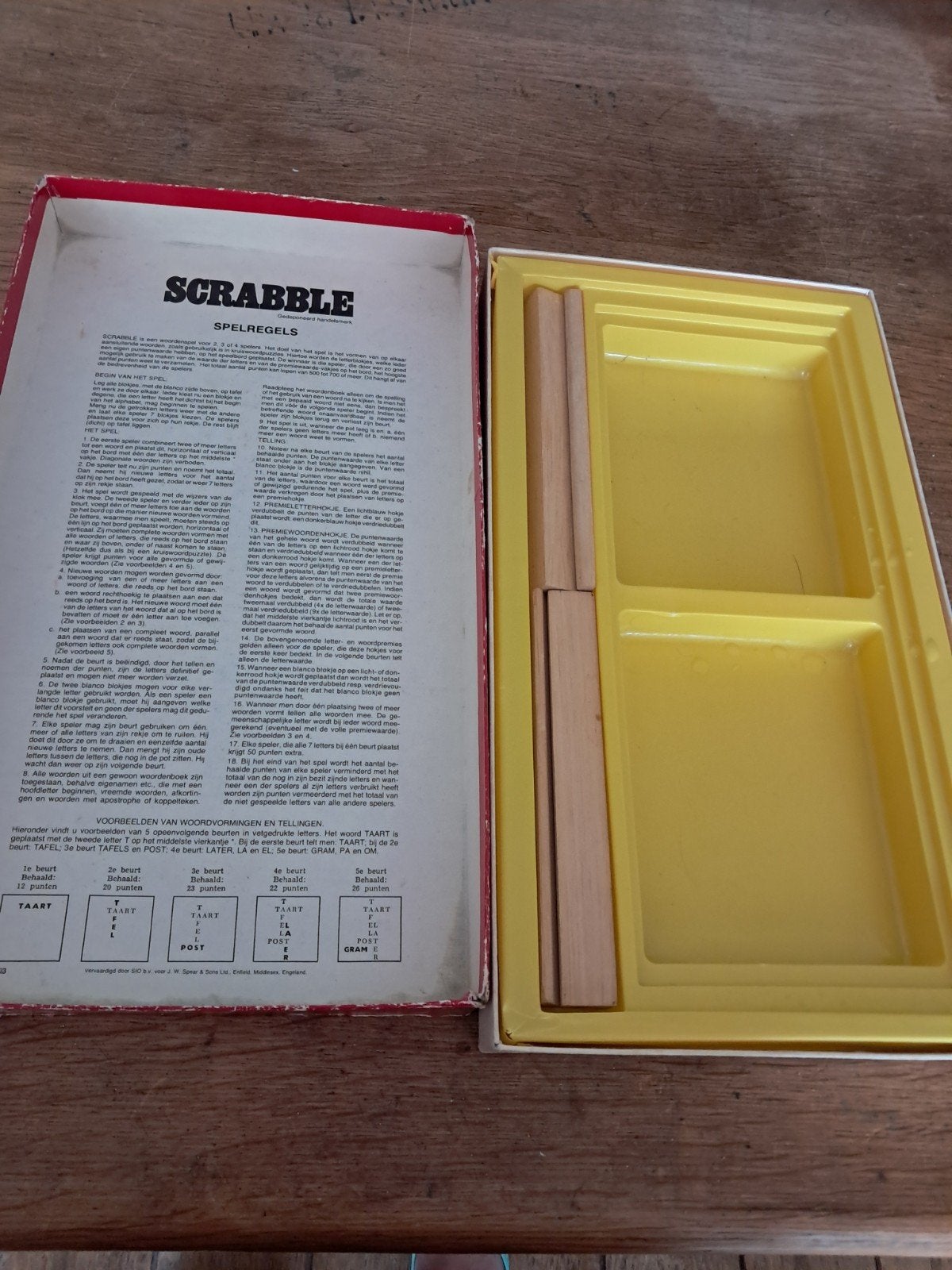 Vintage Scrabble Bordspel - Nederlandse Uitgave, Drie of vier spelers, Ophalen of Verzenden, Gebruikt