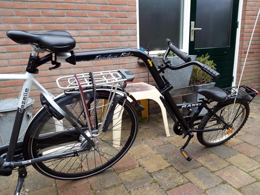Raket Tandembike - Fietsaanhanger voor kinderen, Ophalen, Minder dan 10 versnellingen, Minder dan 49 cm, Velgrem