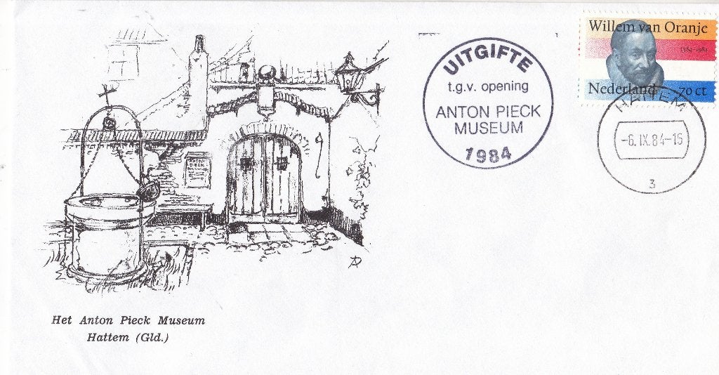 Opening Anton Pieck Museum – Hattem – 6 september 1984, Postzegels en Munten, Verzenden, Envelop