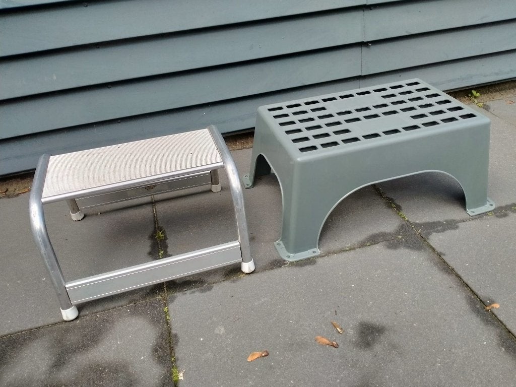 caravan/camper opstap kruk, Caravans en Kamperen, Ophalen, Zo goed als nieuw
