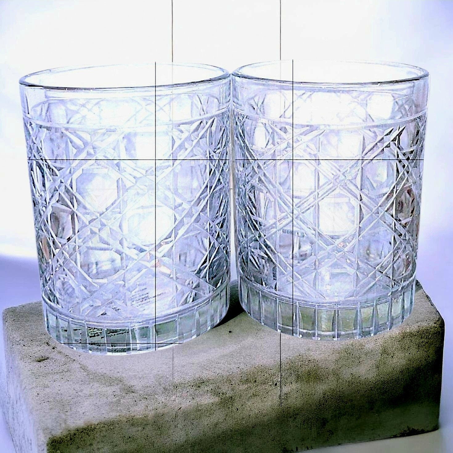 2 kristal geslepen rivièra maison glas votive's, Ophalen of Verzenden, Nieuw, Rivièra Maison