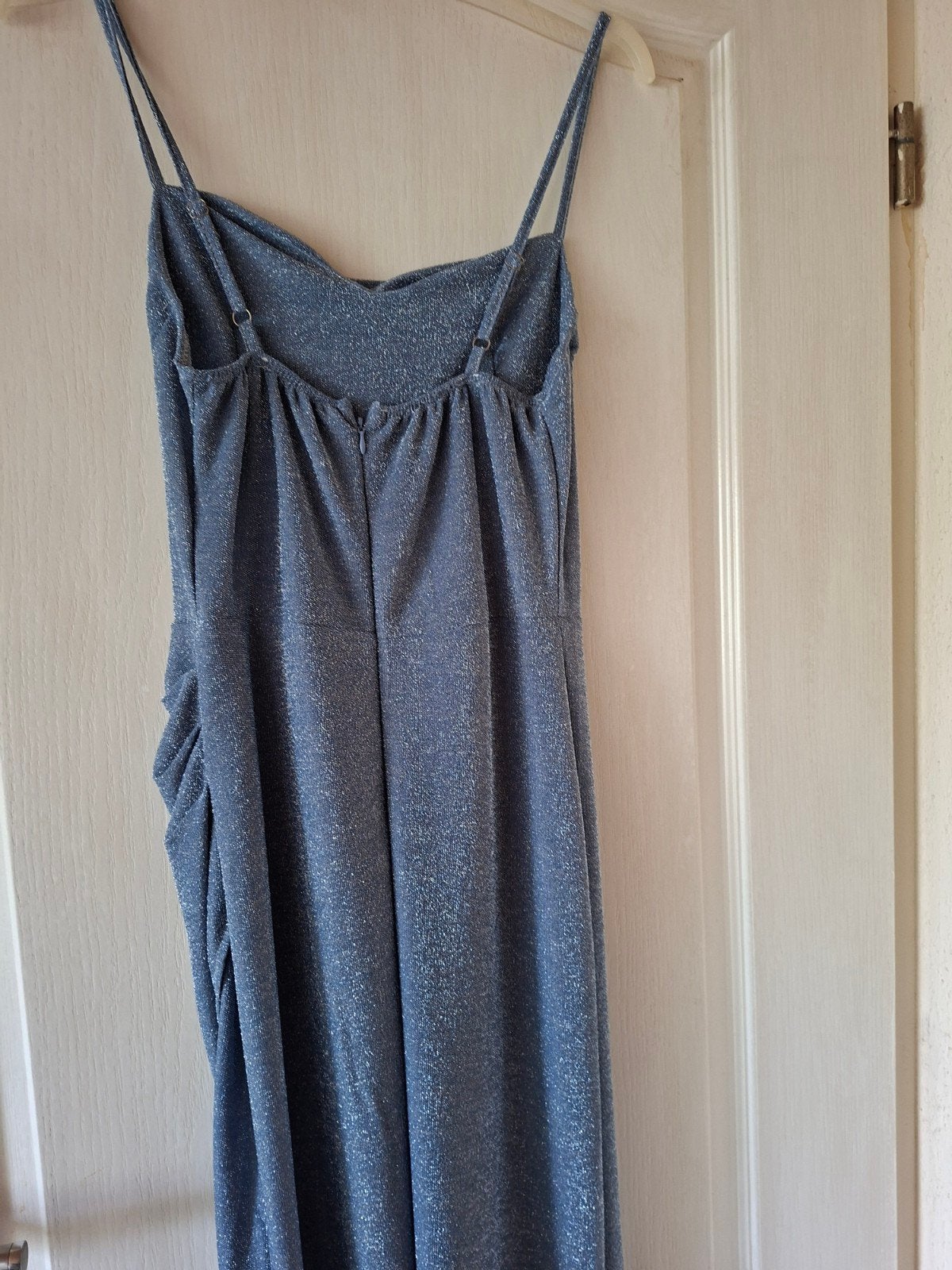 Nieuwe blauwe glitter strapless galajurk, maat 36/38, Ophalen, Nieuw