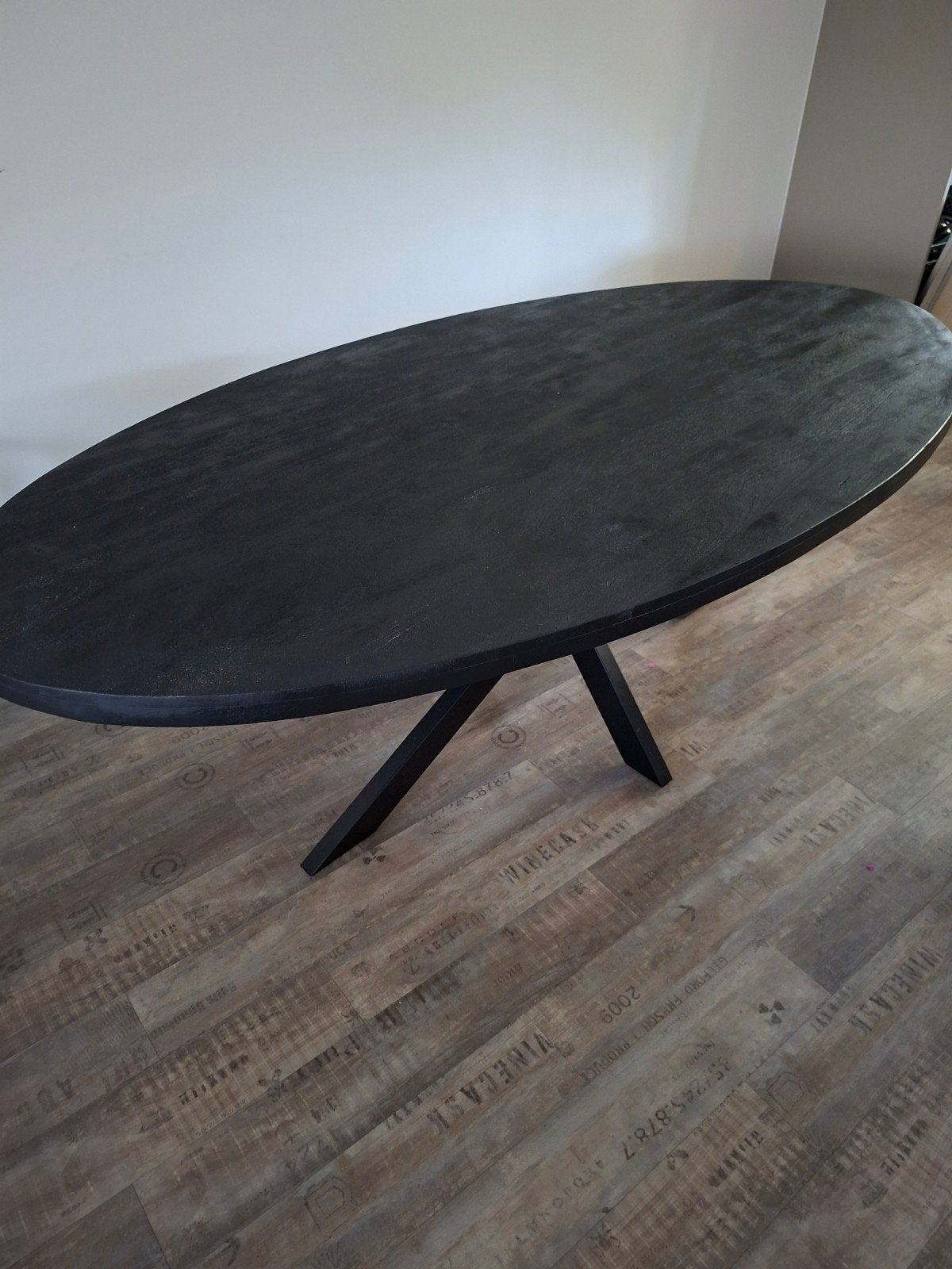 Eettafel ovaal Preto 2.10x1.10 (stoelen evt tegen meerprijs), Huis en Inrichting, Tafels | Eettafels, Ophalen, Gebruikt, 200 cm of meer