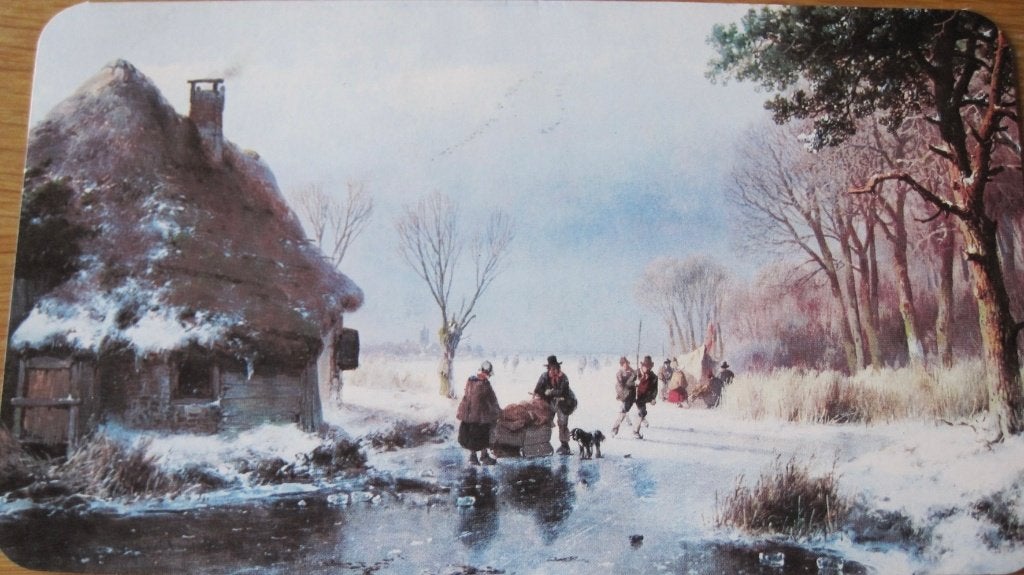 A. Schelfhout - aan de rand van het bos - 18e eeuw, Ophalen of Verzenden, 1980 tot heden, Gelopen, Overige thema's