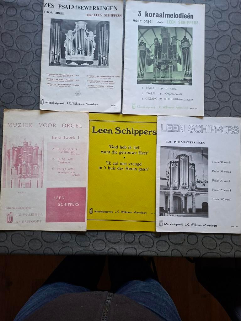 Psalmbewerkingen voor Orgel, Leen Schippers, 5 delen., Ophalen of Verzenden