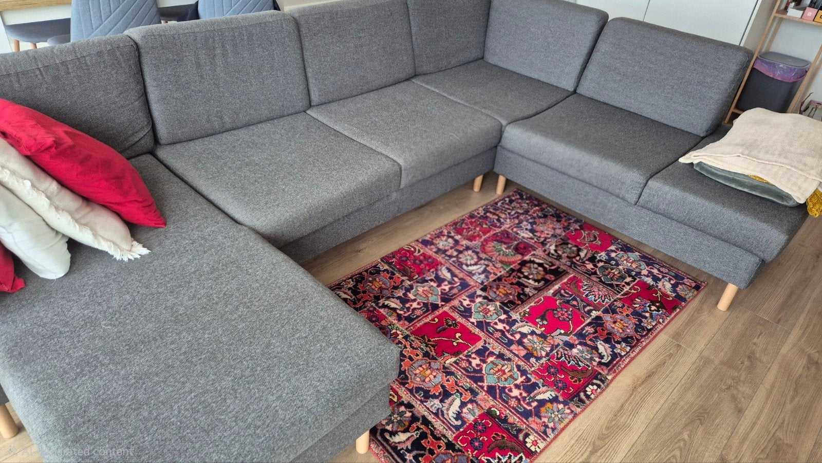 Grote U-vormige bank - perfect voor ruime woonkamers, Ophalen, Gebruikt, Stof, Modern