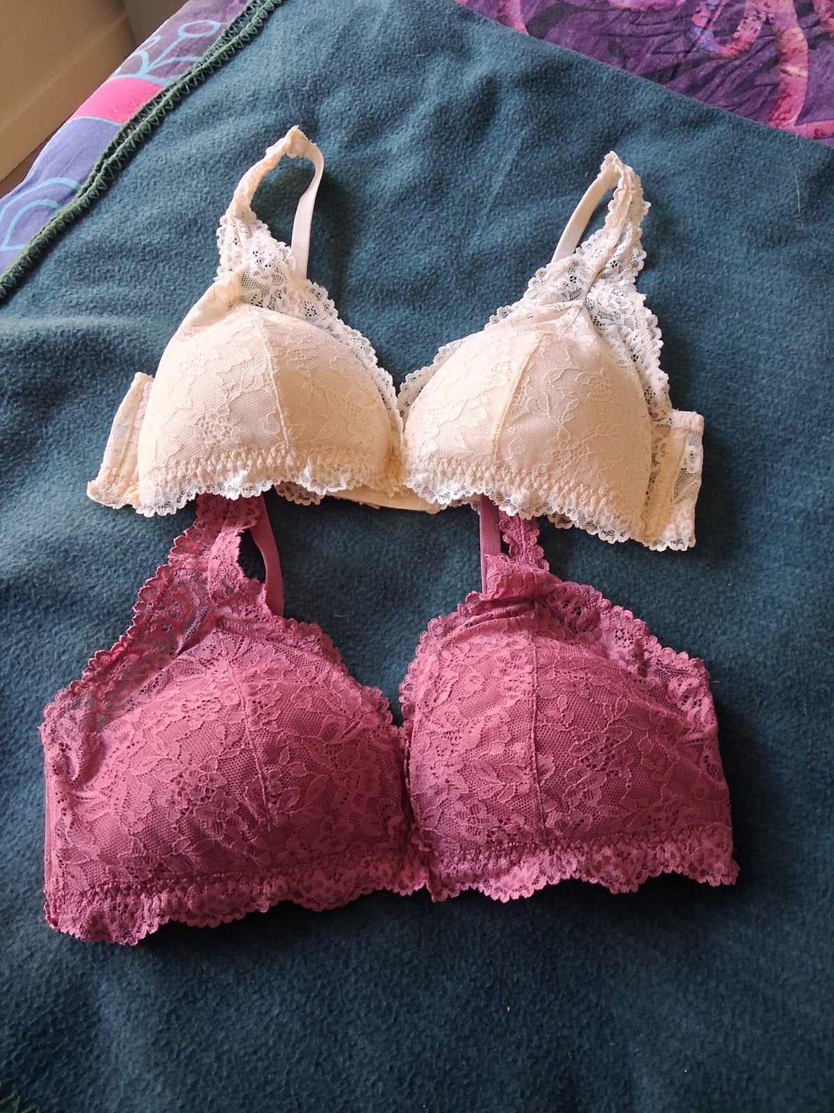 BH's - Beige en Bordeauxrood maat 85B. prijs voor 2st, Tezenis, Ophalen of Verzenden, Beige, BH