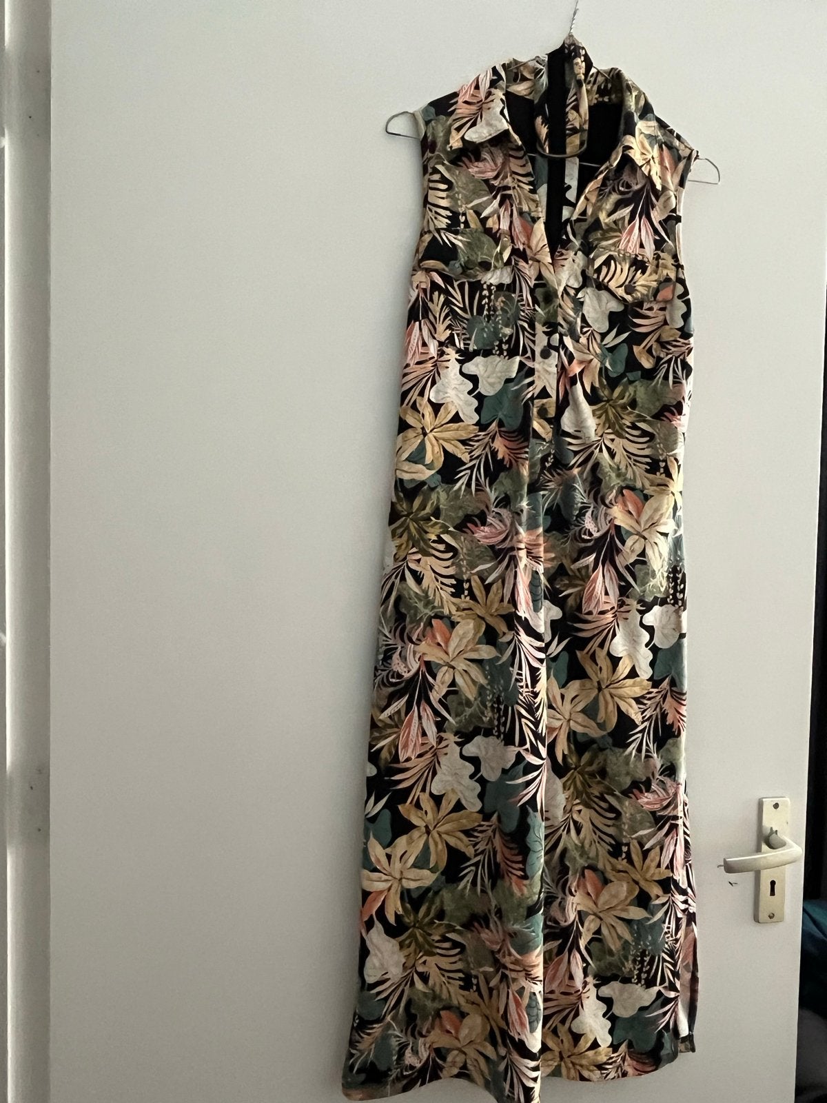 Zomerse maxi-jurk K-Design met tropische print, Overige kleuren, Ophalen of Verzenden, Zo goed als nieuw, Maat 34 (XS) of kleiner