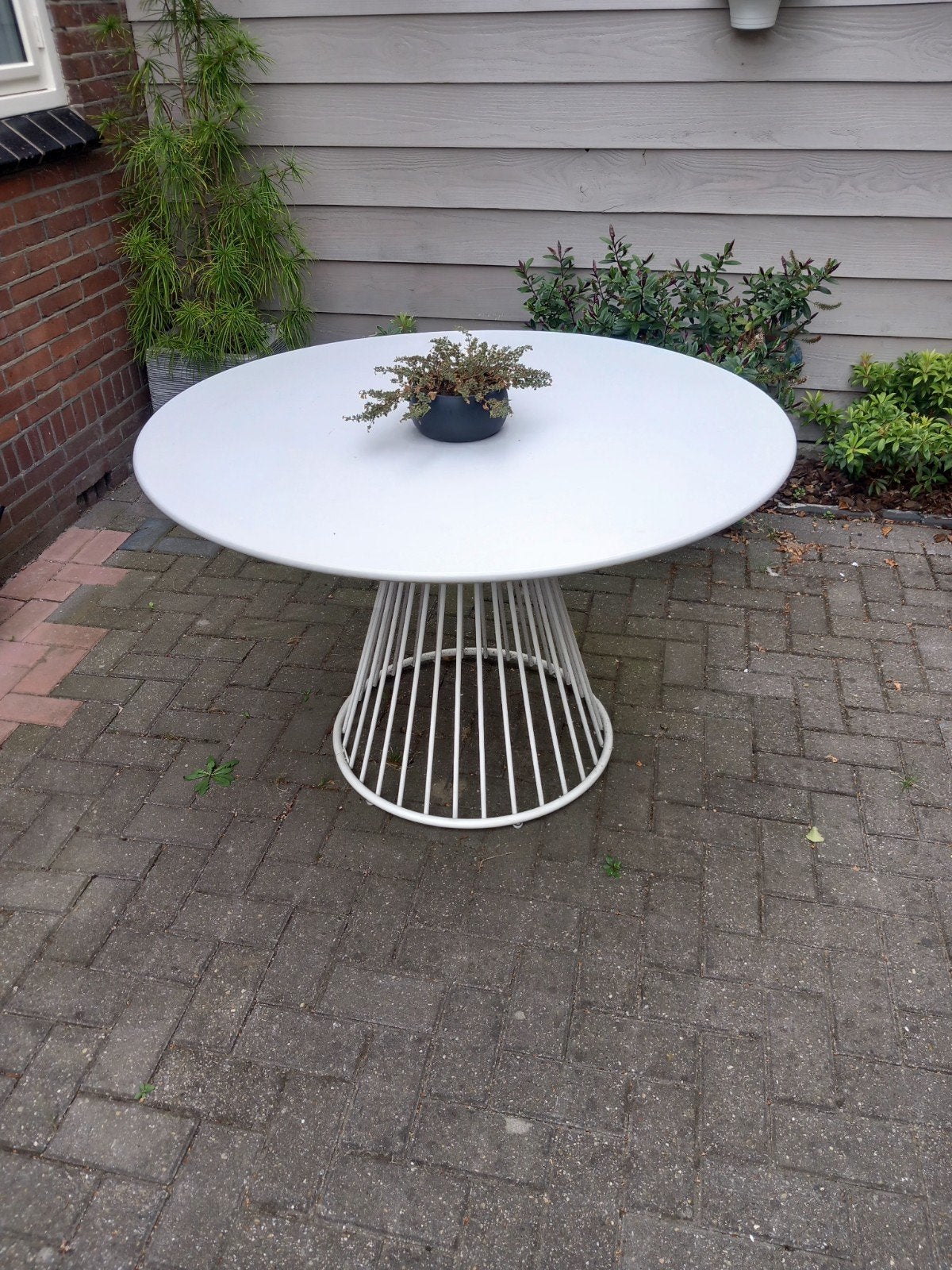 Maisons du monde ronde tuintafel, Ophalen, Gebruikt, Rond, Metaal