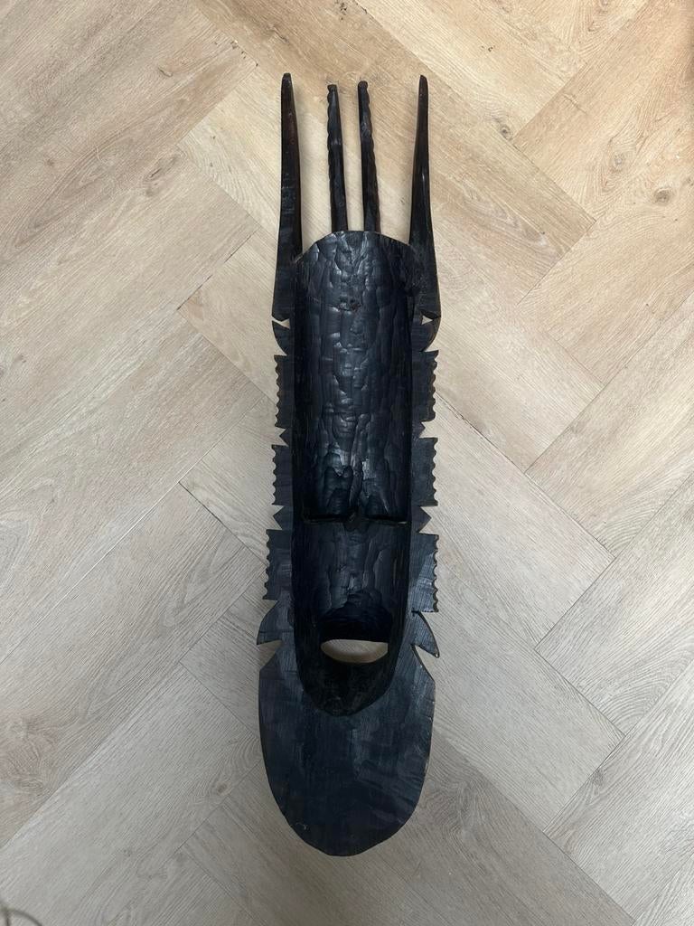Prachtig Masker van hout uit Gambia - 90cm x 19cm, Antiek en Kunst, Ophalen of Verzenden