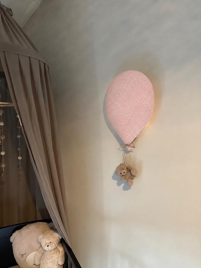 Ballon met beertje wandlamp dreamlight lichtroze, Ophalen of Verzenden, Nieuw, Lamp