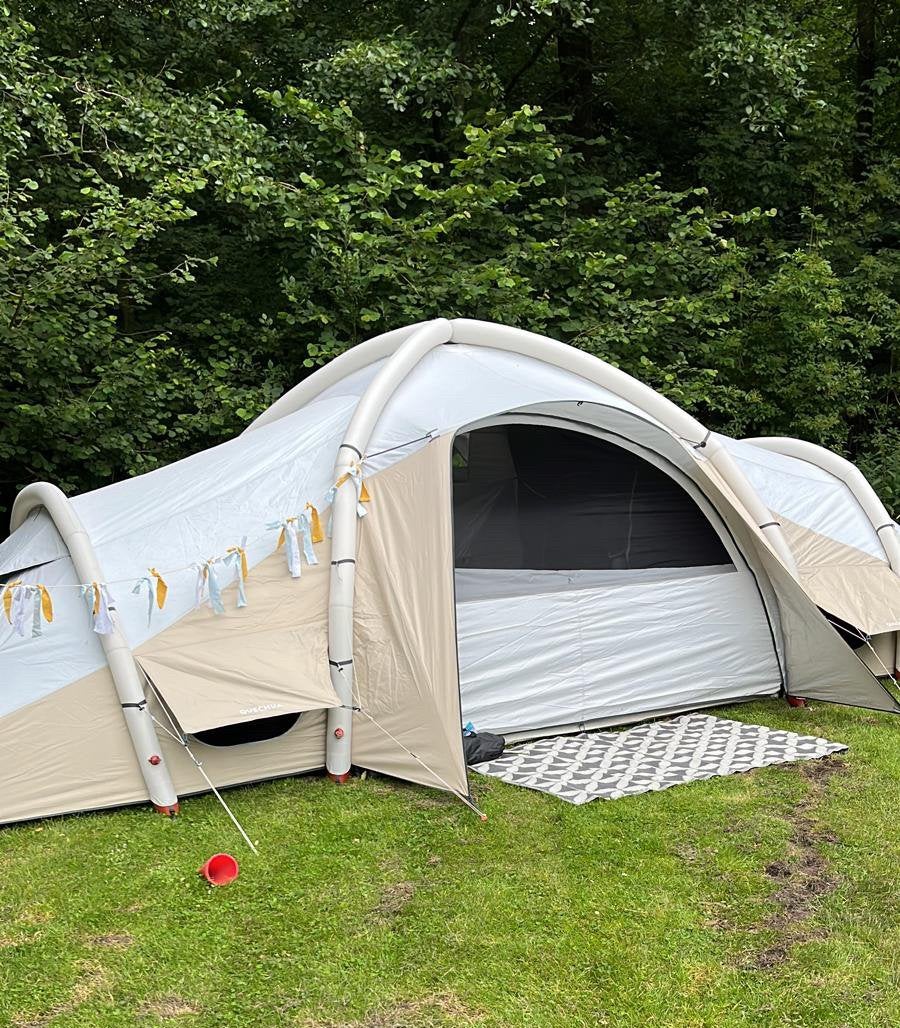 Grote opblaasbare familietent - Quechua AirSeconds 8.4, Ophalen, Gebruikt, Meer dan 6