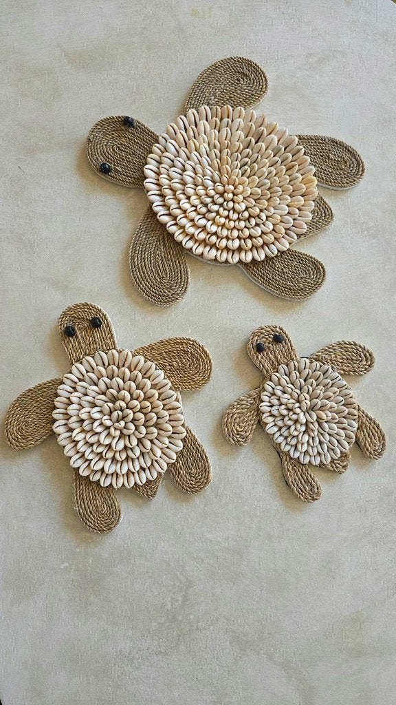 Wanddecoratie schildpad kauri 1 uit Bali, Huis en Inrichting, Hout, Ophalen of Verzenden, Bruin, Tropical home