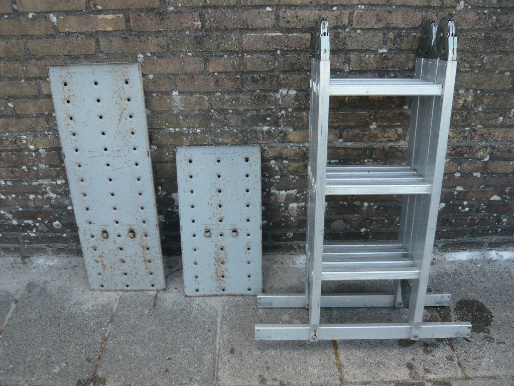 multifunctionele vouwladder/werkplatform, Doe-het-zelf en Verbouw, Ladders en Trappen, Ophalen, Gebruikt, 2 tot 4 meter