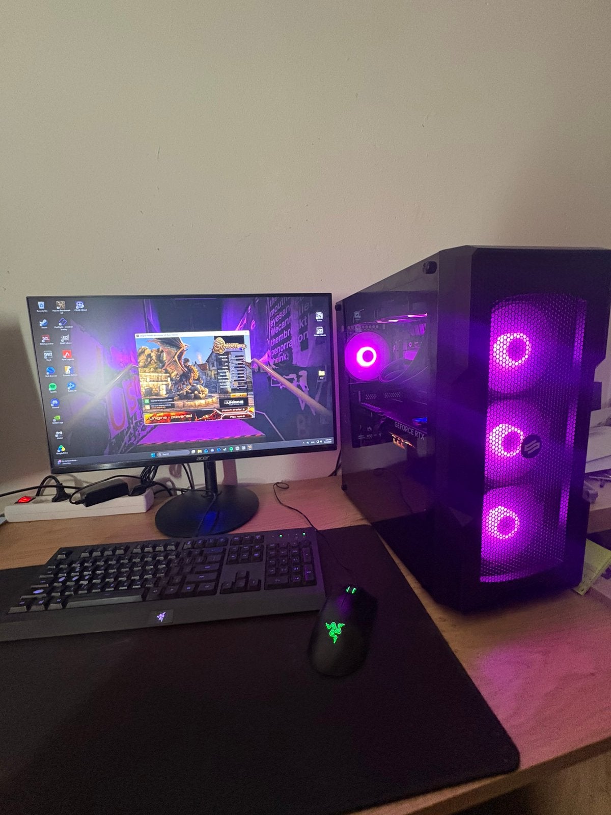 High-end Gaming PC Setup – RTX 5070 Ti + Ryzen 7 7800X3D, Ophalen, 32 GB, Met monitor, Zo goed als nieuw