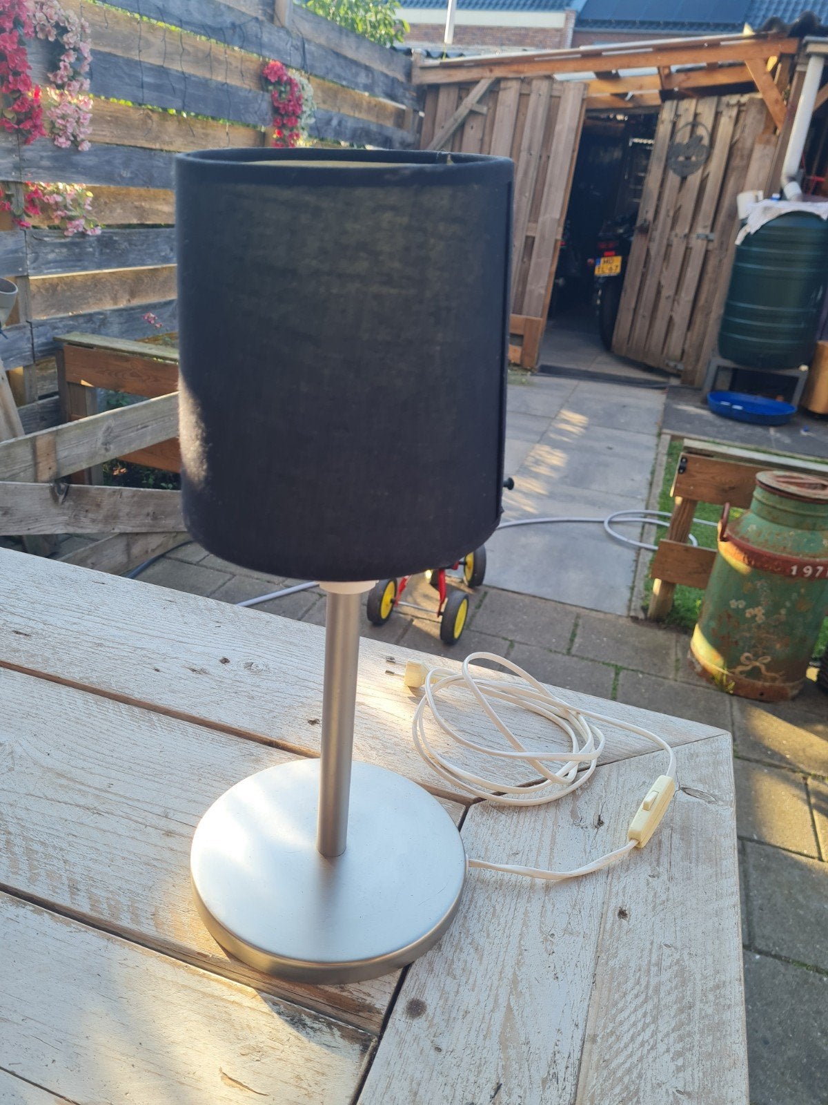stoere warme lamp, 45 cm, Metaal, Met schakelaar, Ophalen of Verzenden