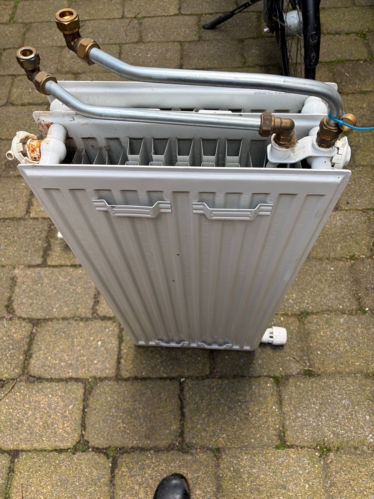 Dubbele radiator met Thermostaat, Ophalen, 30 tot 80 cm, Gebruikt, Radiator
