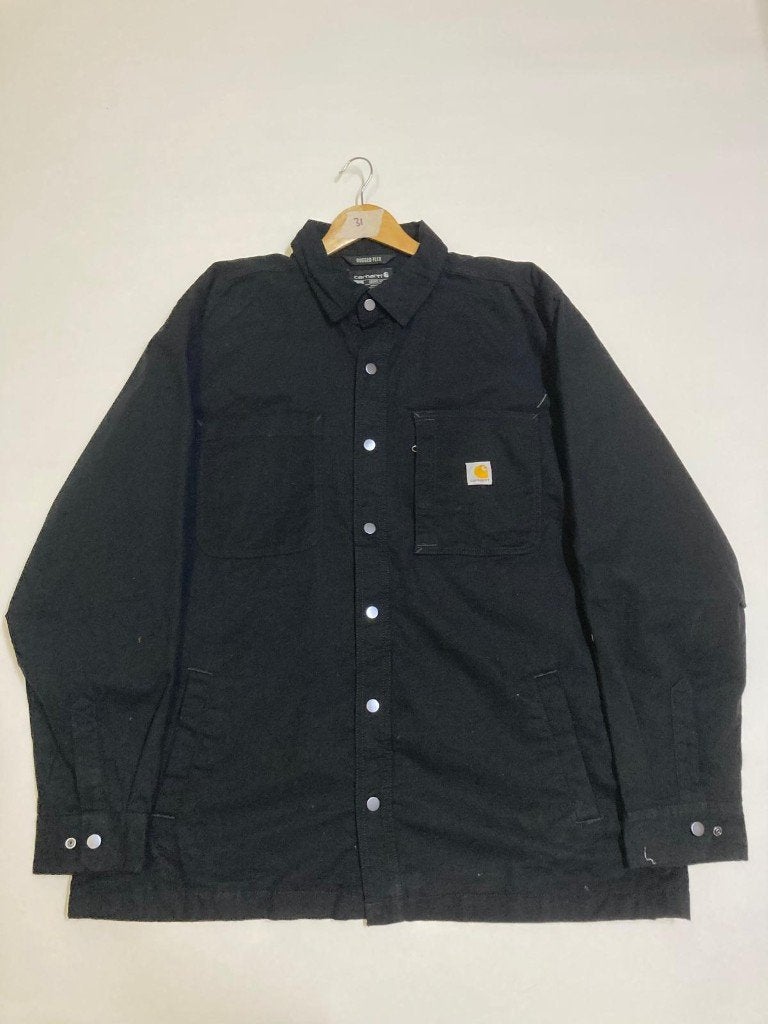 Carhartt Shacket - XL - Loose Fit - Black - Flannel Inside, Zwart, Carhartt, Ophalen of Verzenden, Maat 56/58 (XL)
