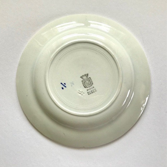 Gien Ceres etagère presenteer schaal op voet faience blauw, Ophalen of Verzenden