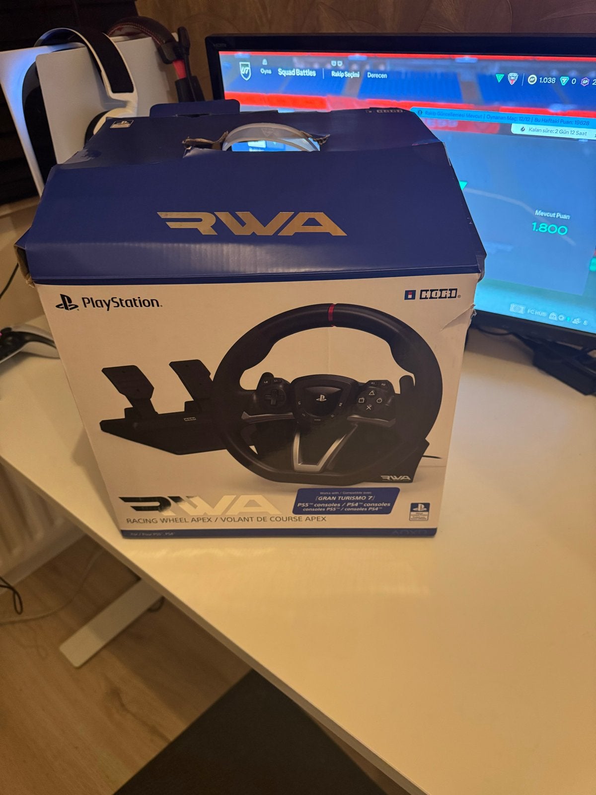 Hori Racing Wheel Apex voor PlayStation 4/5 - Zo goed als ni, Spelcomputers en Games, Spelcomputers | Sony PlayStation Consoles | Accessoires
