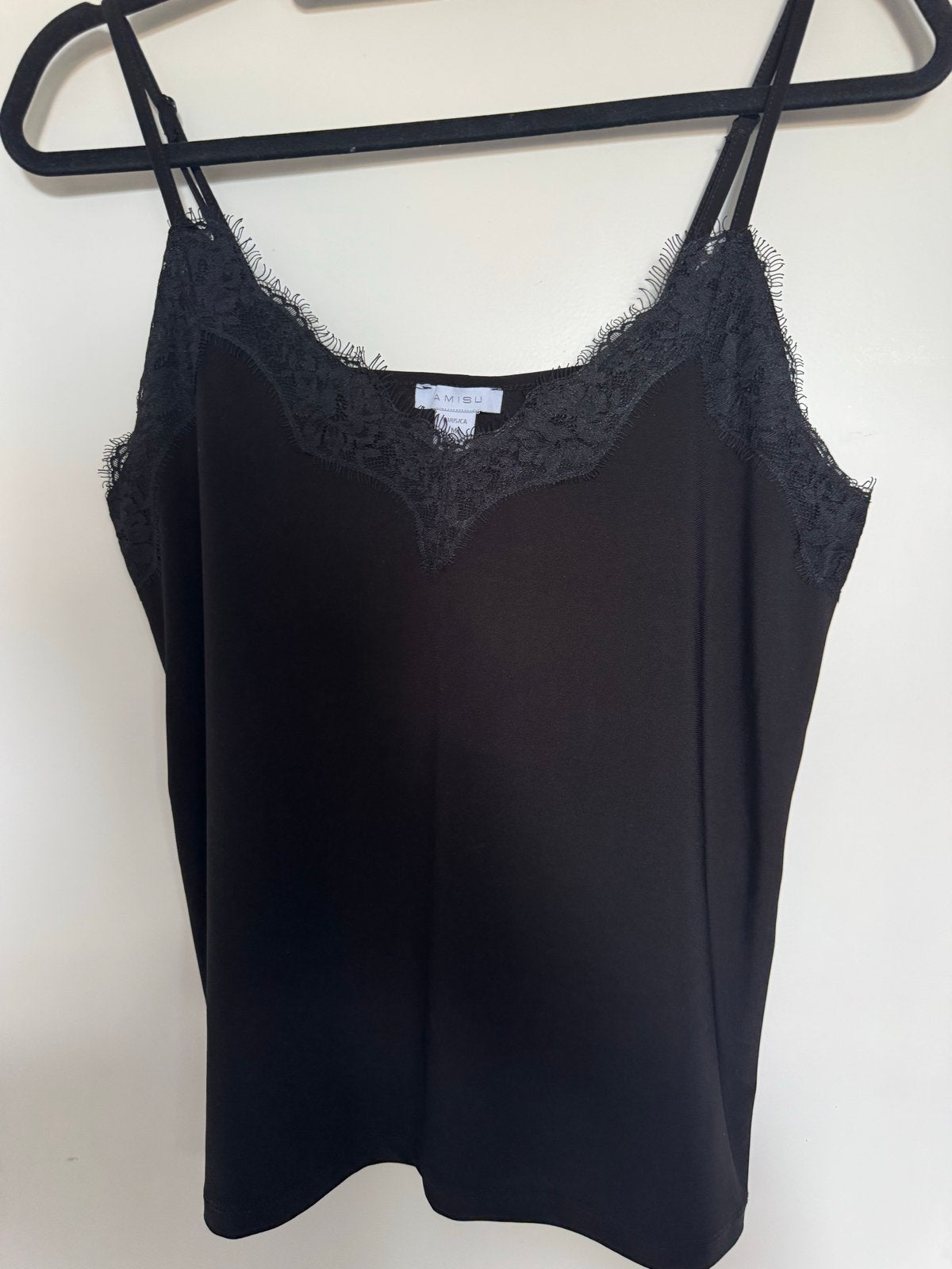 Zwarte top met kanten details, Kleding | Dames, Zwart, Nieuw, Zonder mouw, Ophalen