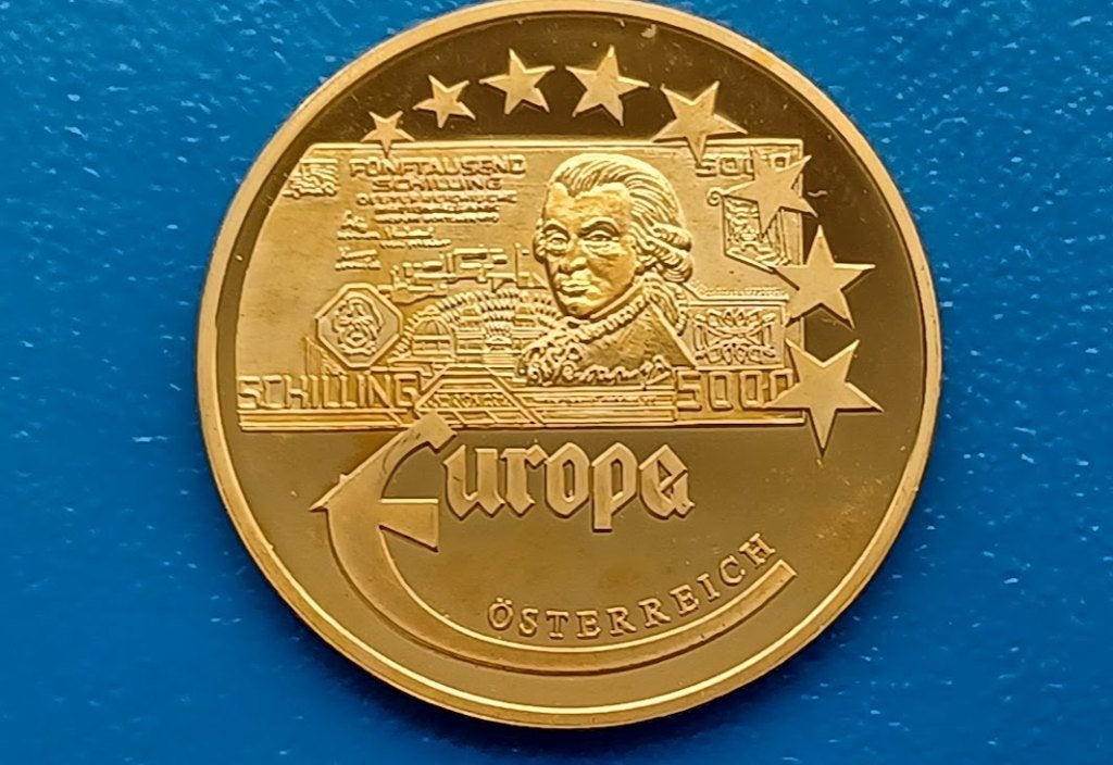 Penning Europa Oostenrijk - 5000 Schilling 2003, Verzenden, Brons, Buitenland
