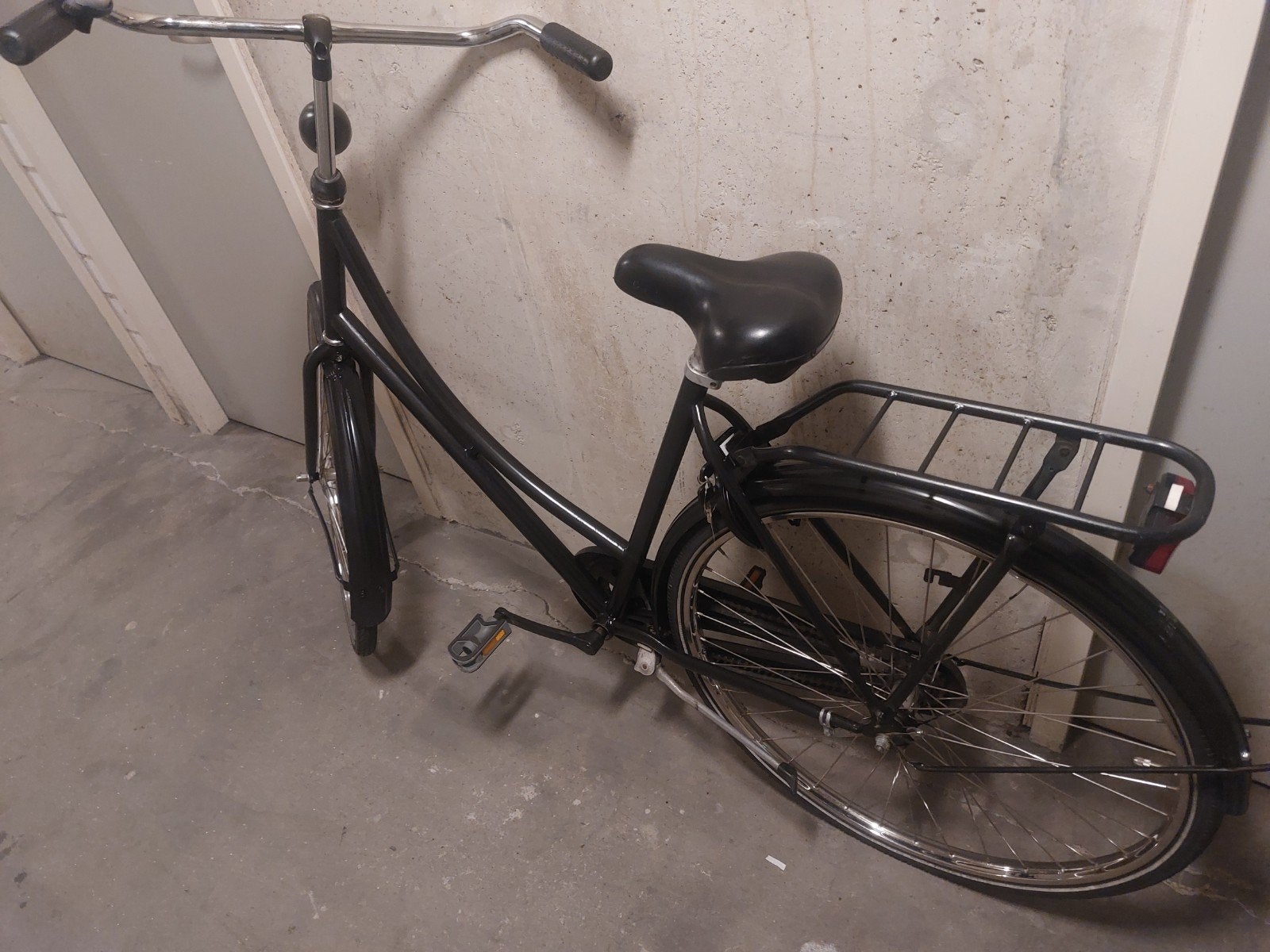Zwarte opoe9fiets, Overige merken, Velgrem, Ophalen of Verzenden, 53 tot 56 cm