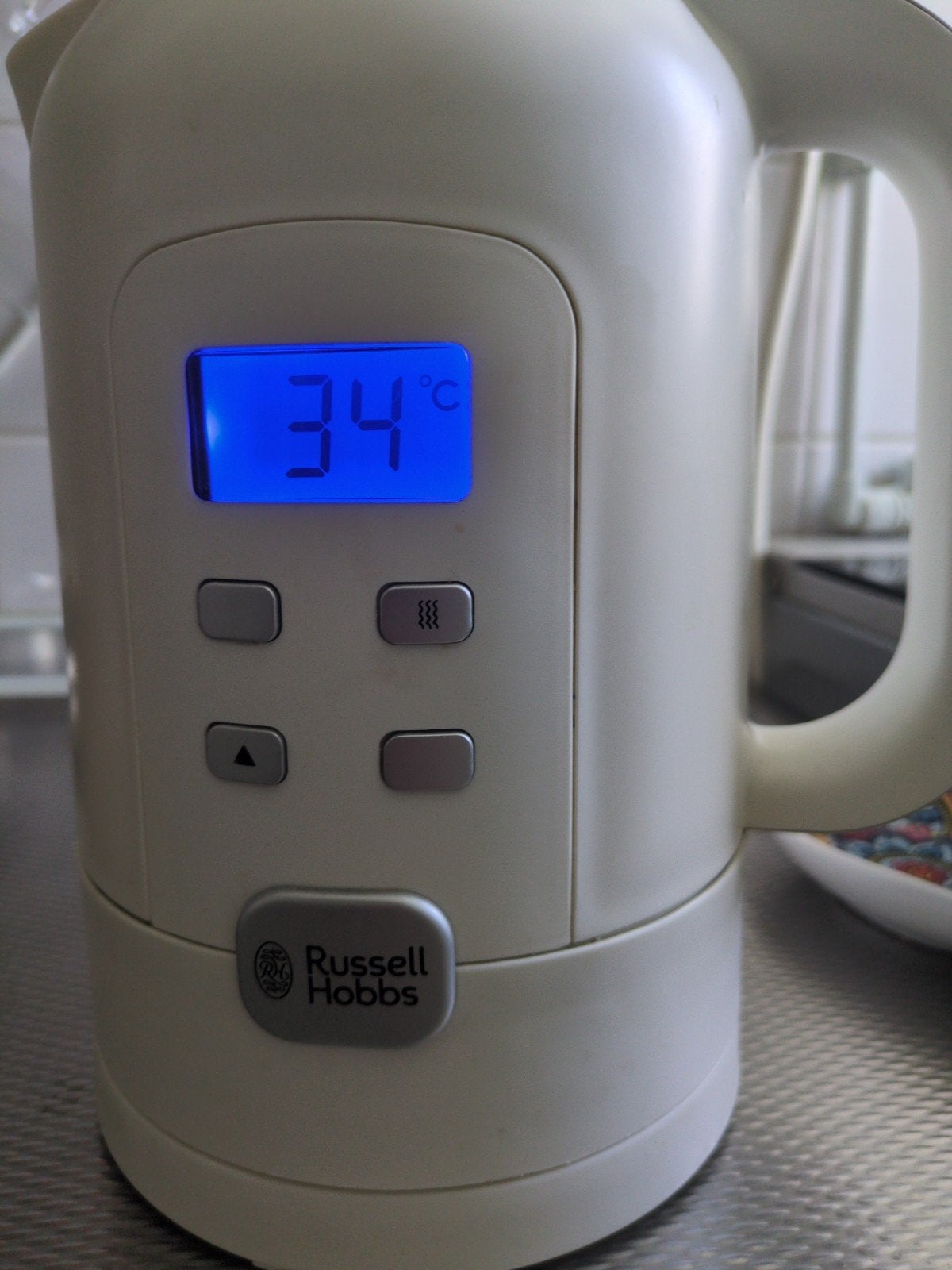 Russell Hobbs Waterkoker met temperatuurregeling, Witgoed en Apparatuur, 1 tot 2 liter, Ophalen, Gebruikt, Draadloos