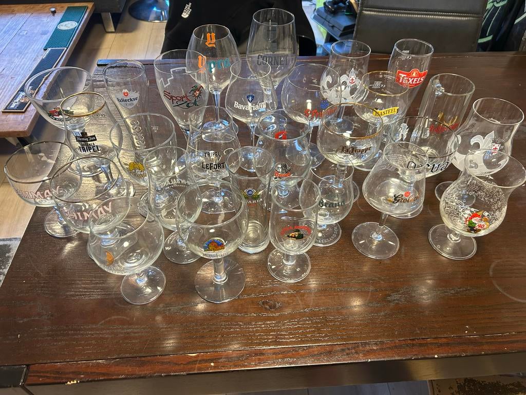 Grote collectie speciaalbier glazen (~40 stuks), Ophalen, Zo goed als nieuw