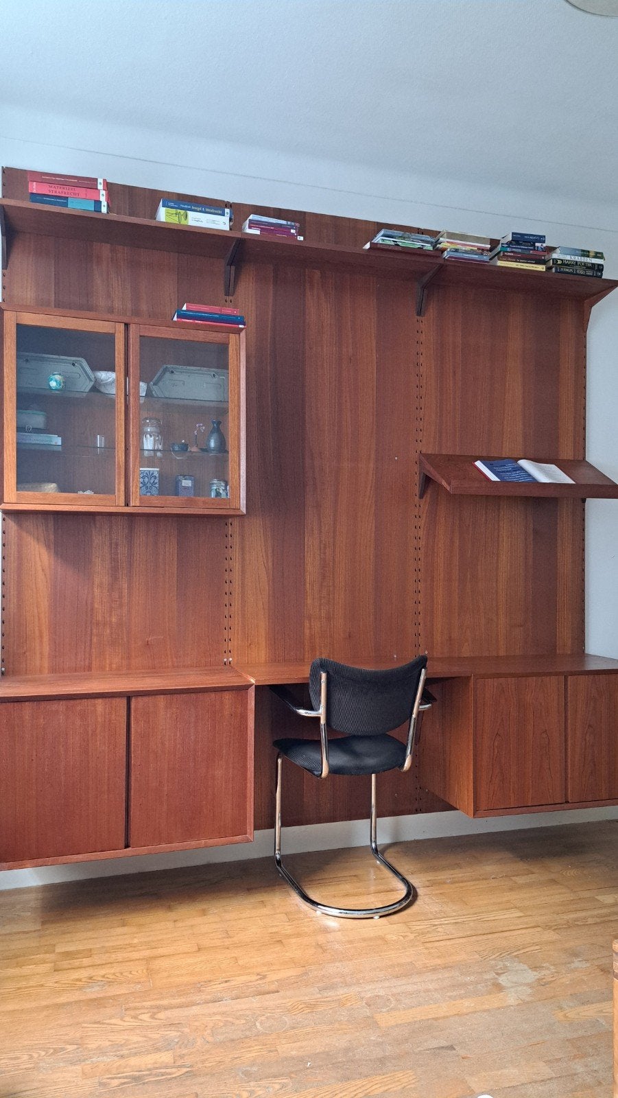 Wandmeubel wandkast Cadovius, Huis en Inrichting, 200 cm of meer, Teakhout, Ophalen of Verzenden, Zo goed als nieuw