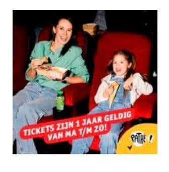 Pathé bioscoopticket, Eén persoon