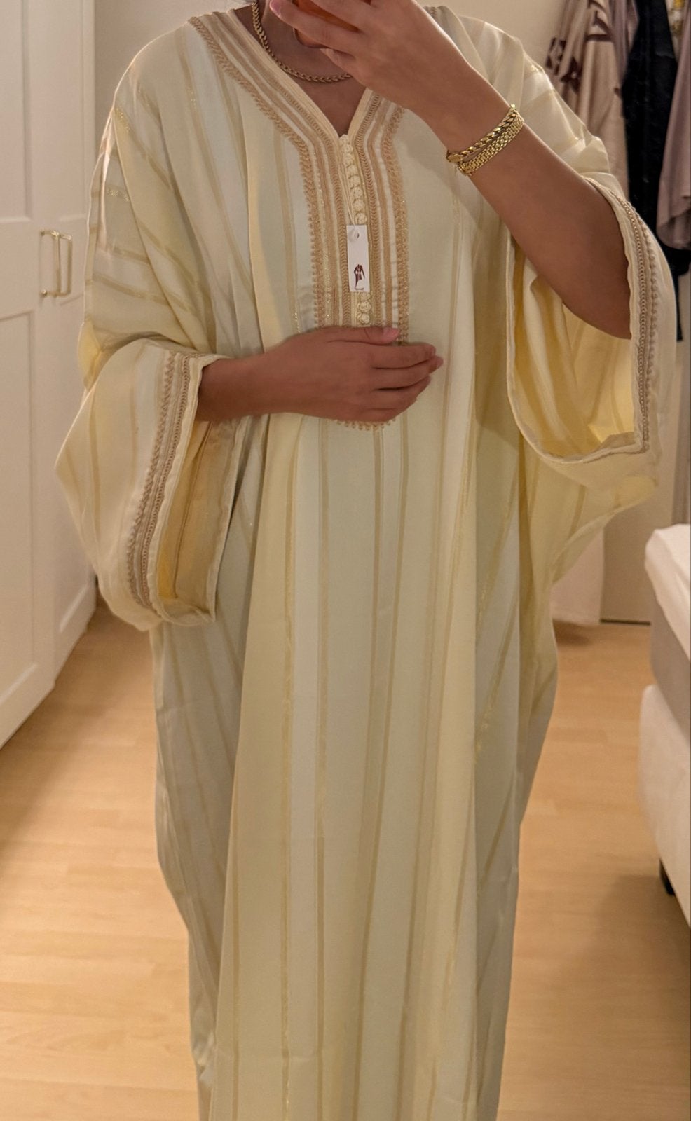 Elegante Gandoura, Beige, Ophalen of Verzenden, Zo goed als nieuw, Maat 36 (S)